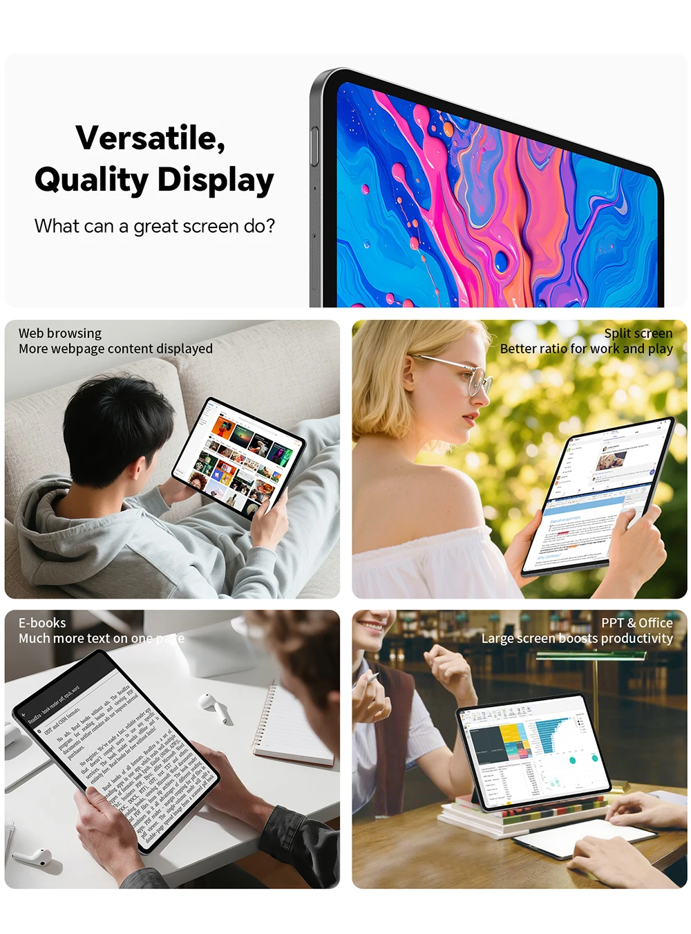 Teclast ArtPad Pro 12.7" 2.2K UHD Display 20GB RAM (8+12 Virtual) 256GB ROM Helio G99 10000mAh 30W Android 15 Tablet Global LTE