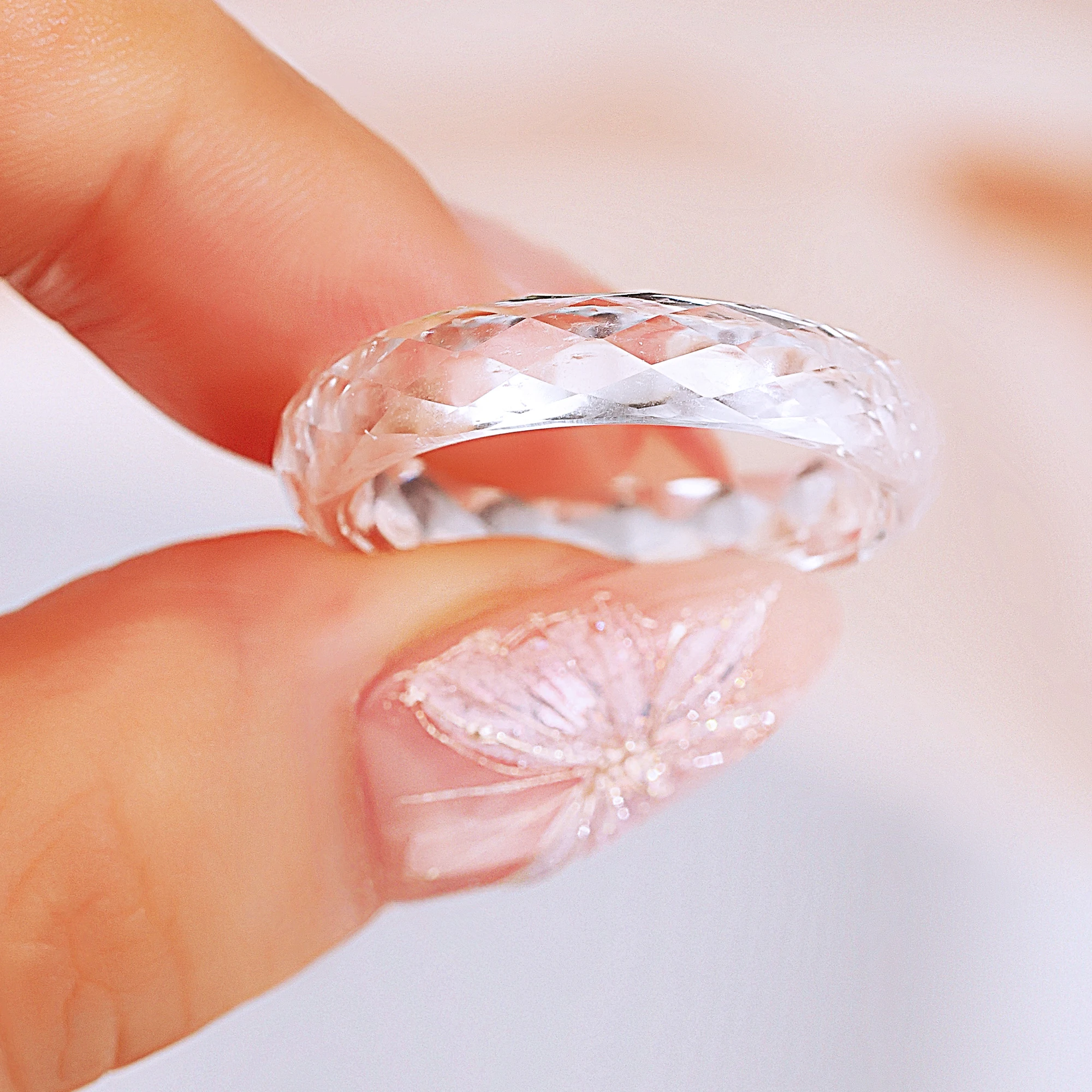 Eme Jewe Lab Grown White Sapphire Ring Suitable For Daily Wear.