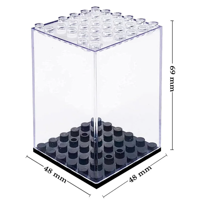 20 Pack Dustproof Display Boxes for Lego Minifigures Single Minifigure Storage Case for Collectors Black