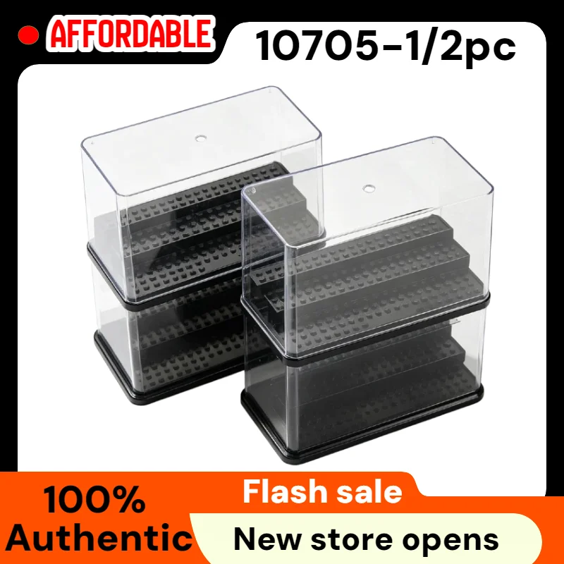 20 Pack Dustproof Display Boxes for Lego Minifigures Single Minifigure Storage Case for Collectors Black