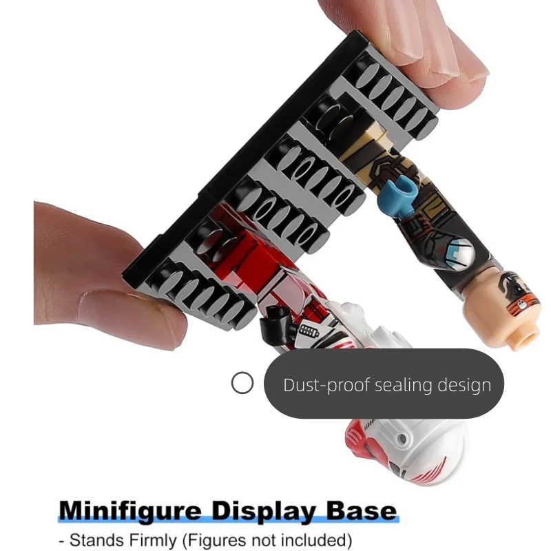 20 Pack Dustproof Display Boxes for Lego Minifigures Single Minifigure Storage Case for Collectors Black