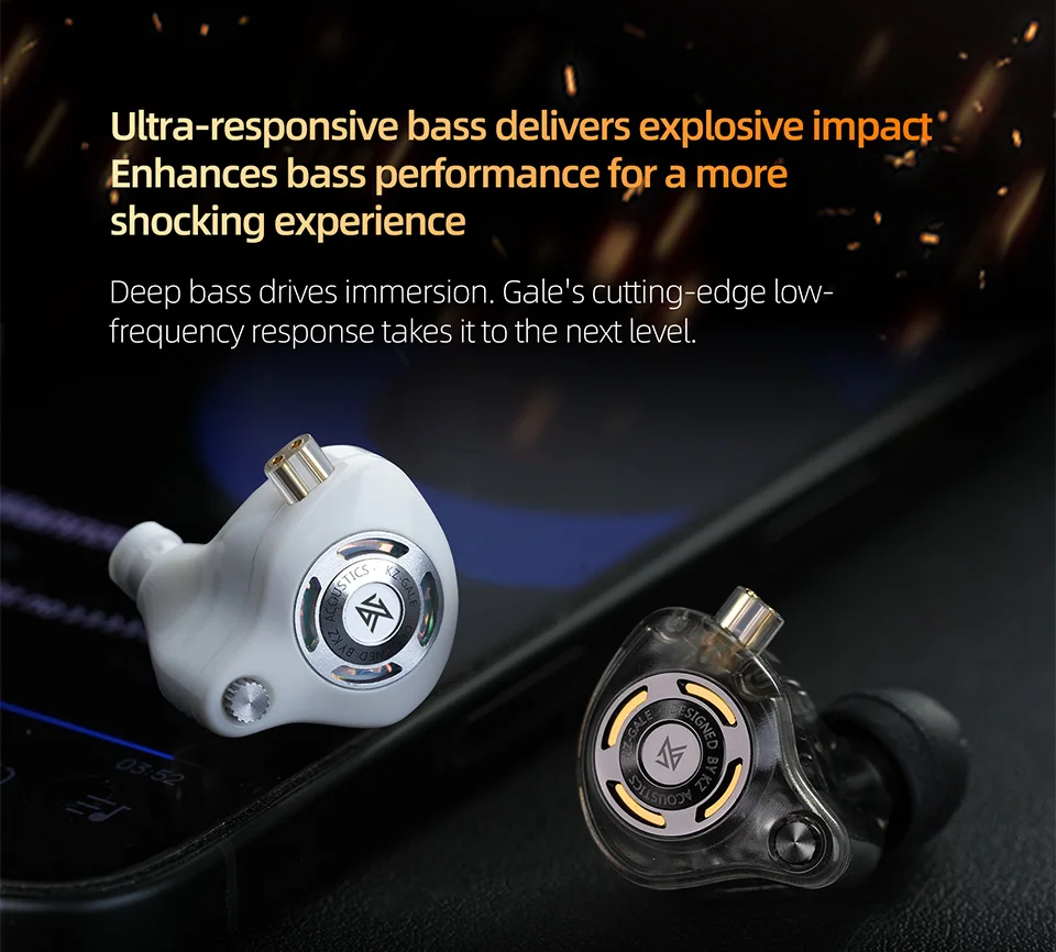 KZ Gale In-Ear Gaming Headset ESports Bass Metal Earbuds Ultra Linear Dynamic Driver Ergonomic In-Ear Music Monitor Headset