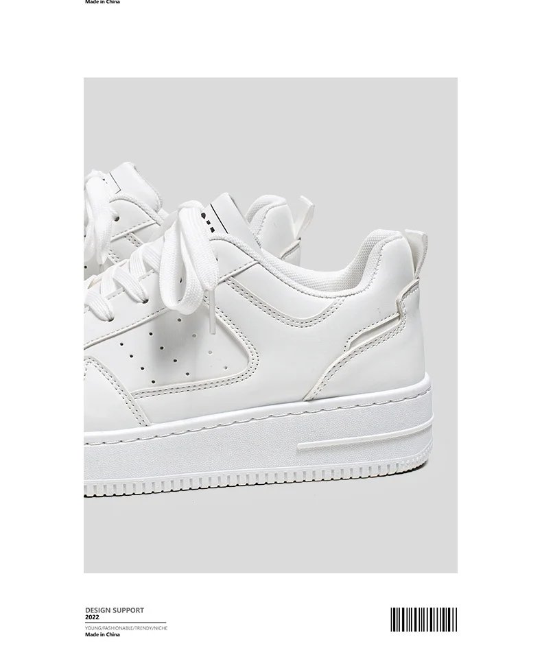 Spring and Summer Men's Shoes, New Breathable Sneakers, Men's Trendy and Versatile Thick-Soled White Shoes, Sports and Casual Shoes
