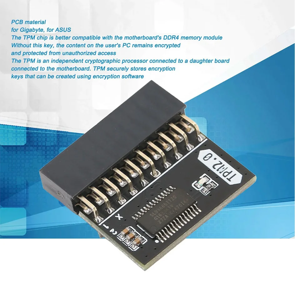 TPM Security Module 2.0 LPC Interface 14 Pin MSI Compatible X99 Multi-brand Motherboards Model X99JS12 X99 JS11