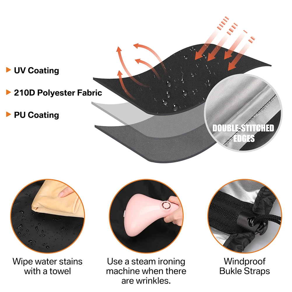 Patio Hanging Egg Chair Cover Waterproof 210D Heavy Duty Windproof Single/Double Swing Seat Chair Slipcover Garden Dust Protect