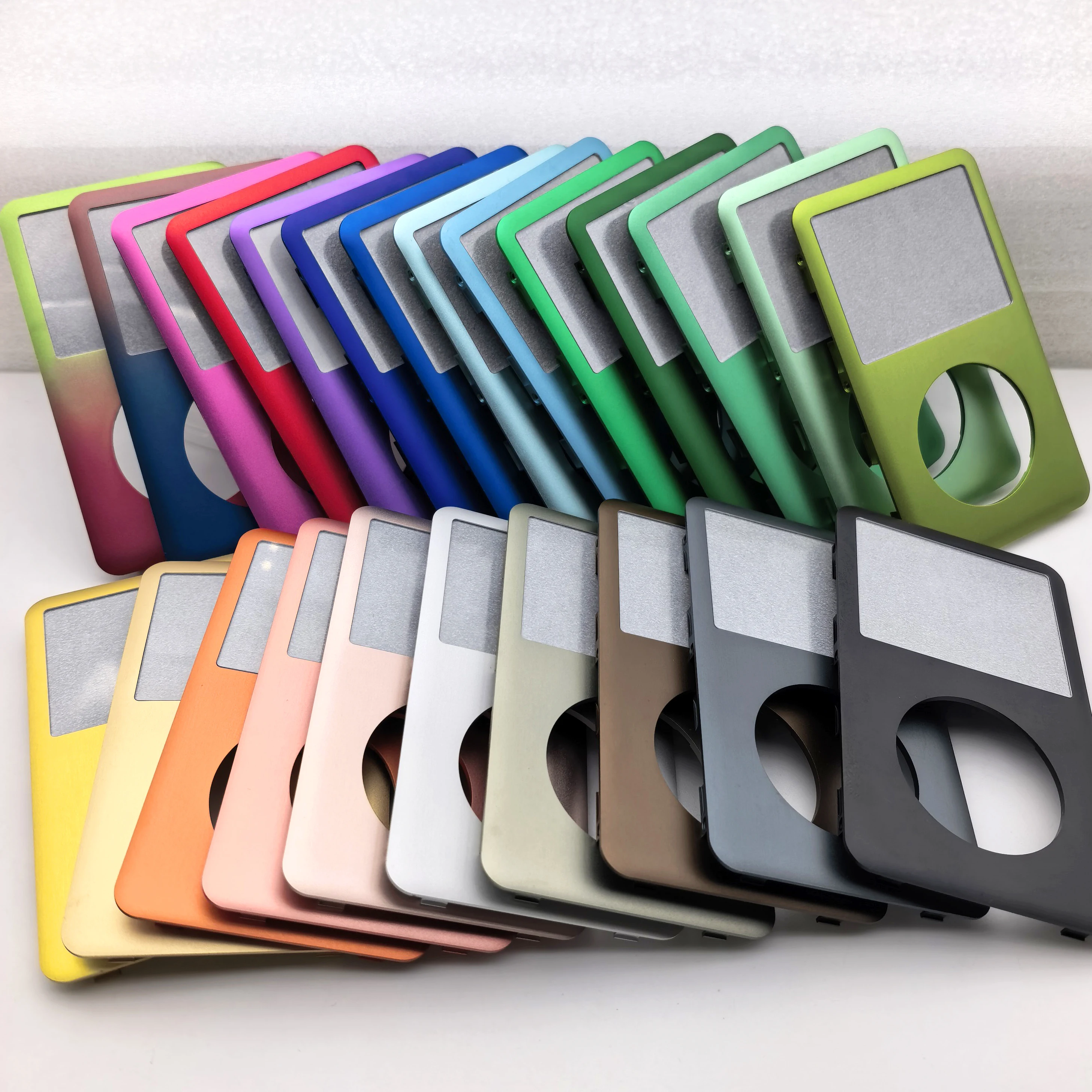 Metal Front Faceplate for iPod Classic with Center button, Multi-Color Housing Case for 6th/6.5th/7th Gen 80GB 120GB 160GB