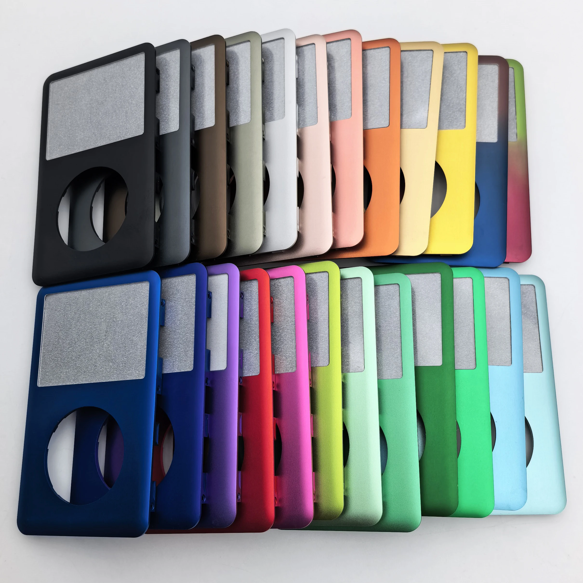 Metal Front Faceplate for iPod Classic with Center button, Multi-Color Housing Case for 6th/6.5th/7th Gen 80GB 120GB 160GB