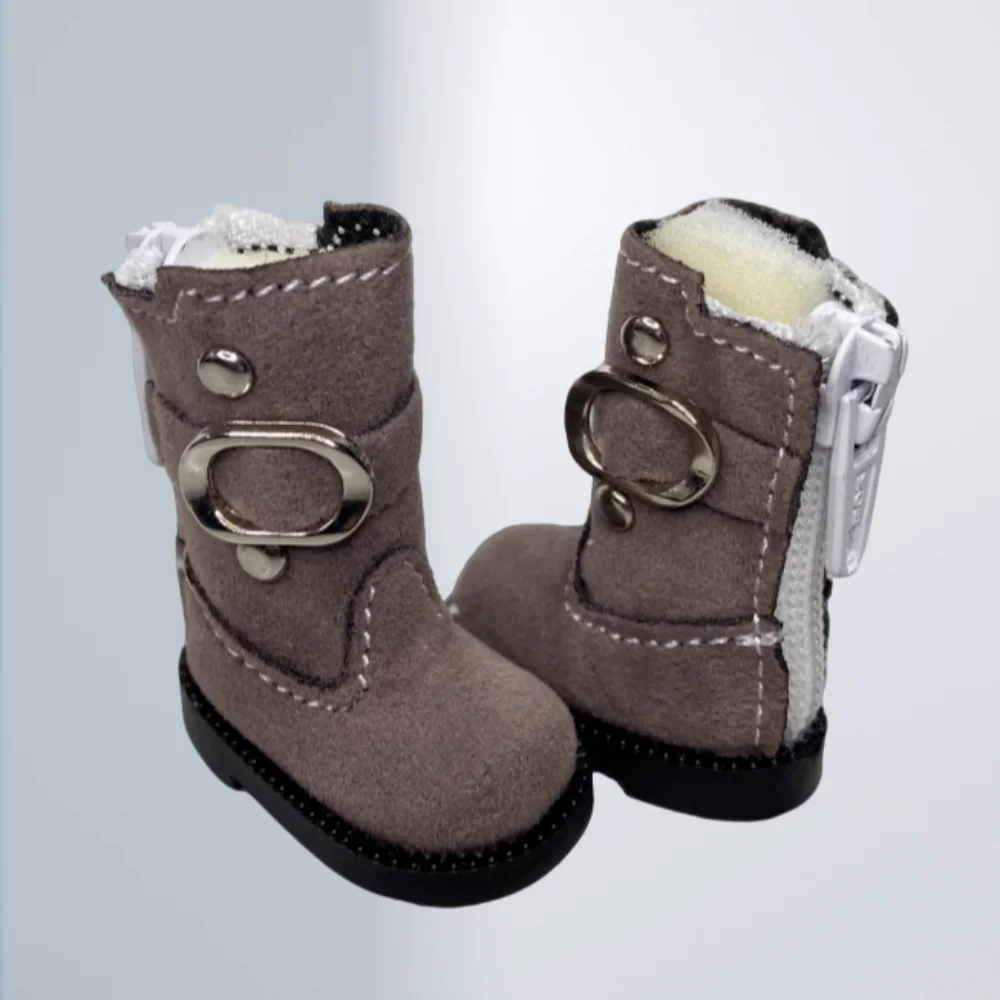 Tilda 3.6cm Doll Boots 1/6 Mini Leather Doll Shoes Designed for Blythe Azone 1:6 Doll Casual Puppet Shoes Accessories