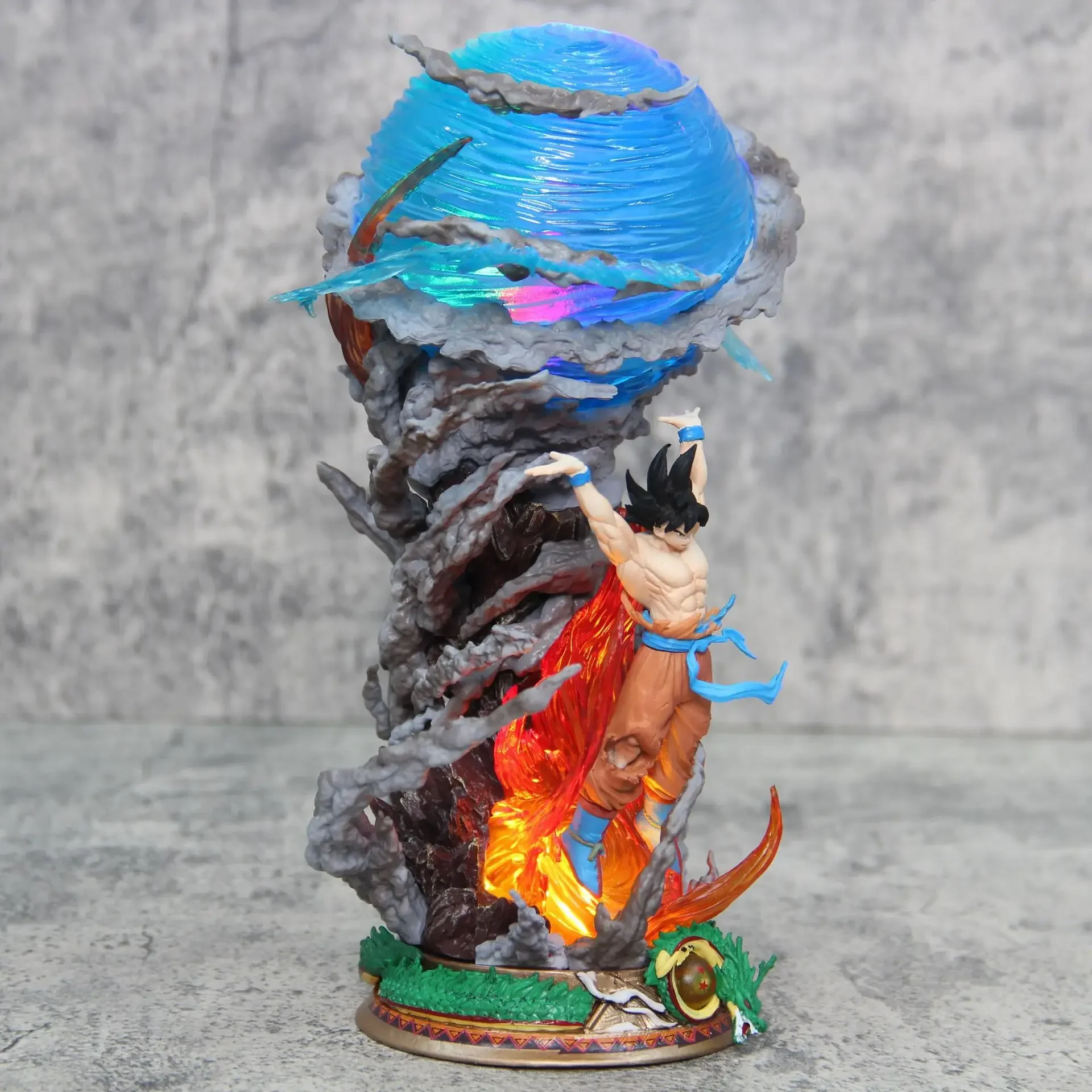 25cm Dragon Ball Figures Spirit Bomb Sou Goku Anime Figures Super Saiya Pvc Statue Doll Action Figure Model Collection Toys Gift