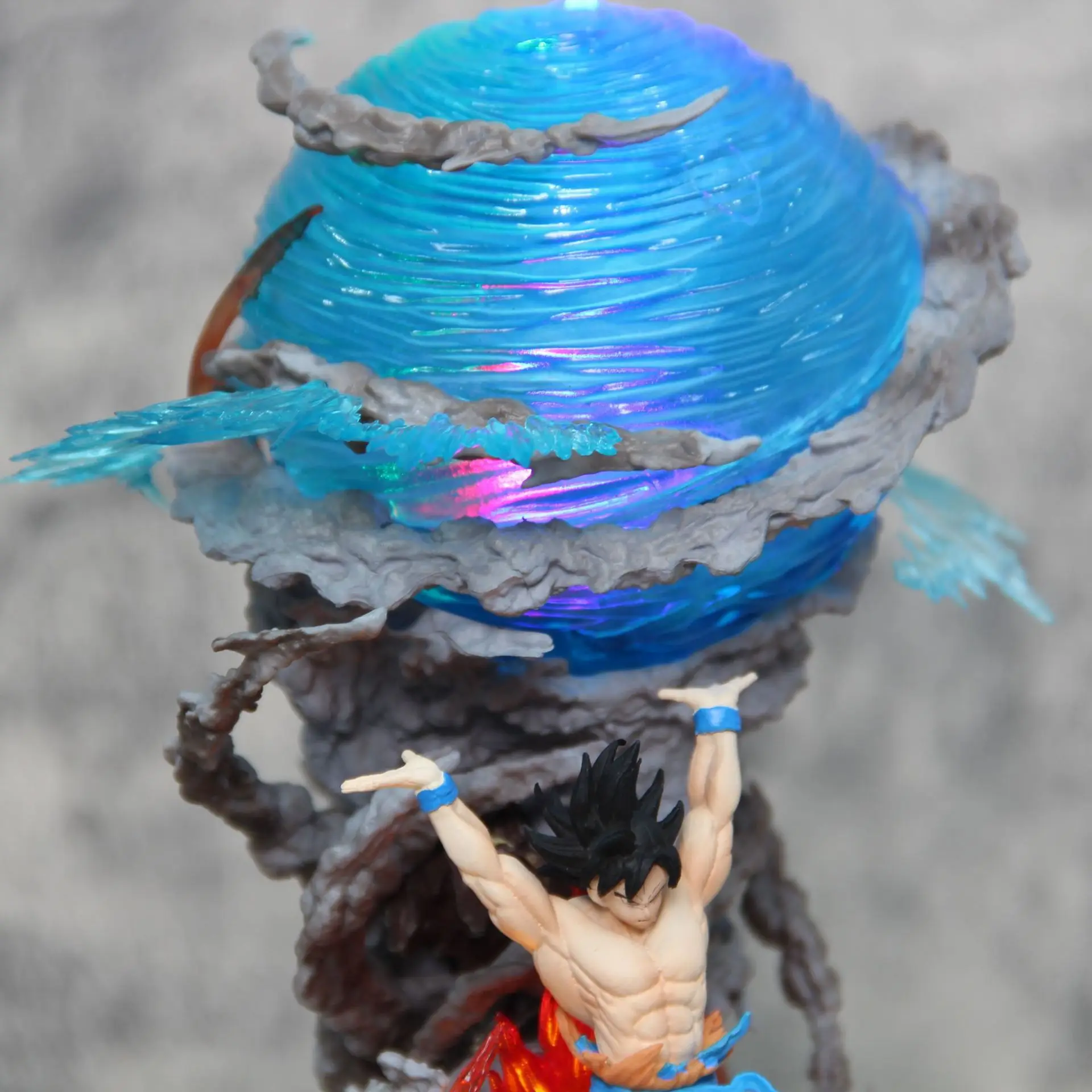 25cm Dragon Ball Figures Spirit Bomb Sou Goku Anime Figures Super Saiya Pvc Statue Doll Action Figure Model Collection Toys Gift