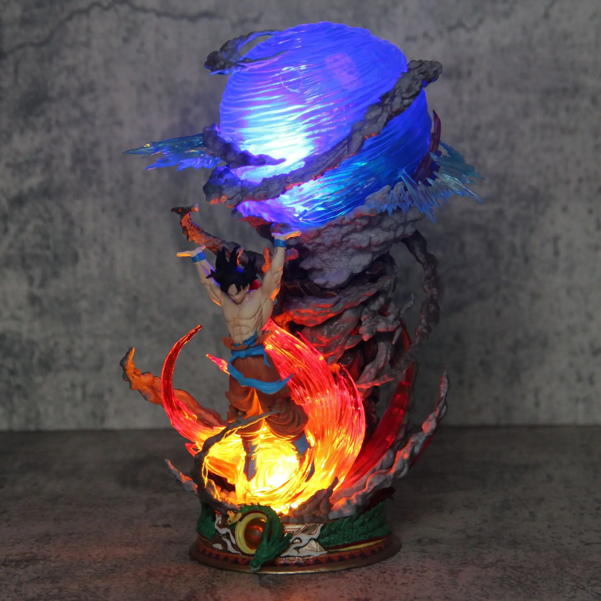 25cm Dragon Ball Figures Spirit Bomb Sou Goku Anime Figures Super Saiya Pvc Statue Doll Action Figure Model Collection Toys Gift