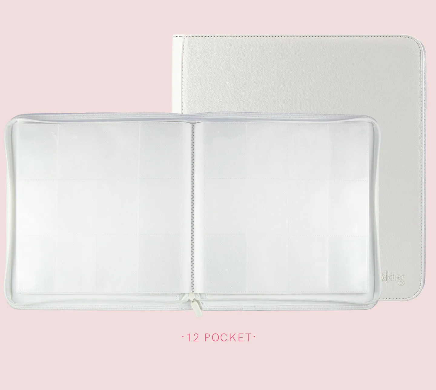 For Pokemon Premium Zipper 4/9/12 Pocket PU Card Binder Aesthetic Pink White Album for Pokemon Cards Game Collection Fan Photos