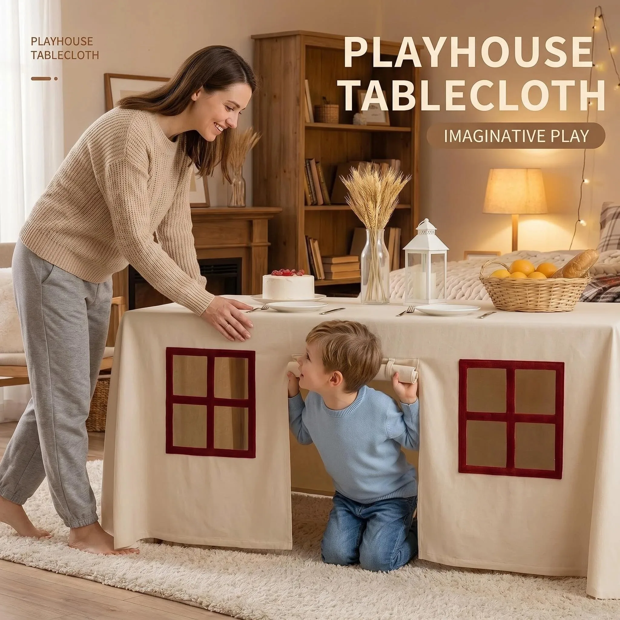 Large Tablecloth Game Room Children's Desk Castle Cover Tablecloth Tent Suitable For Restaurants, Birthdays, Indoor And Outdoor