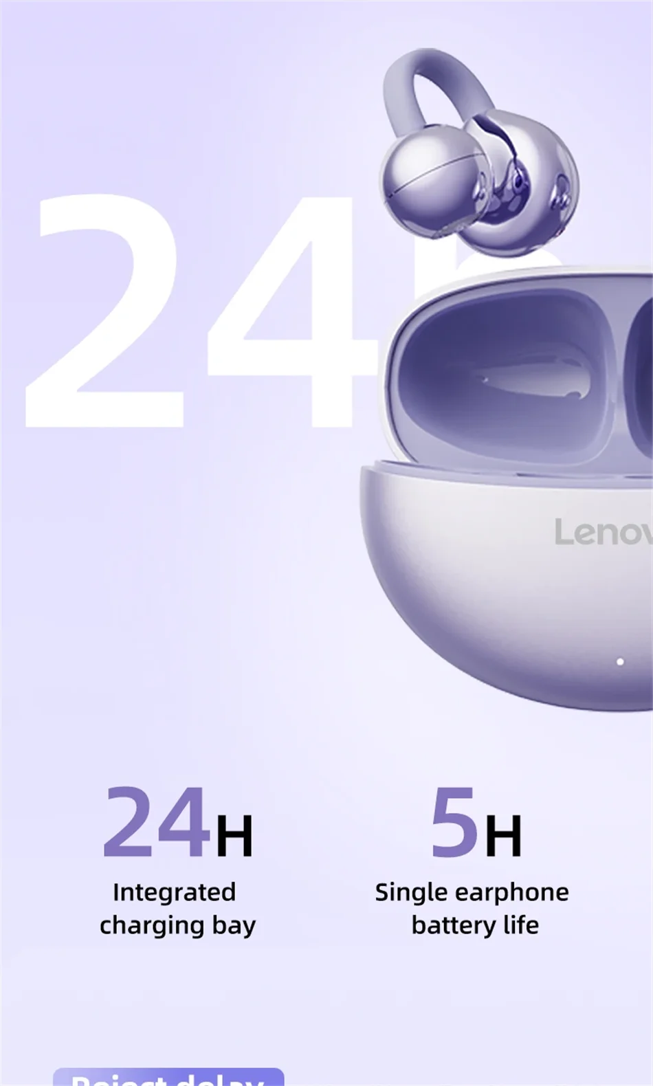 TA410 Lenovo Clip-on Sports Fashion Headphone Hanging Earplugs TWS HIFI ACC Stereo HD Call Smart Headphone Valentine's Day Gifts