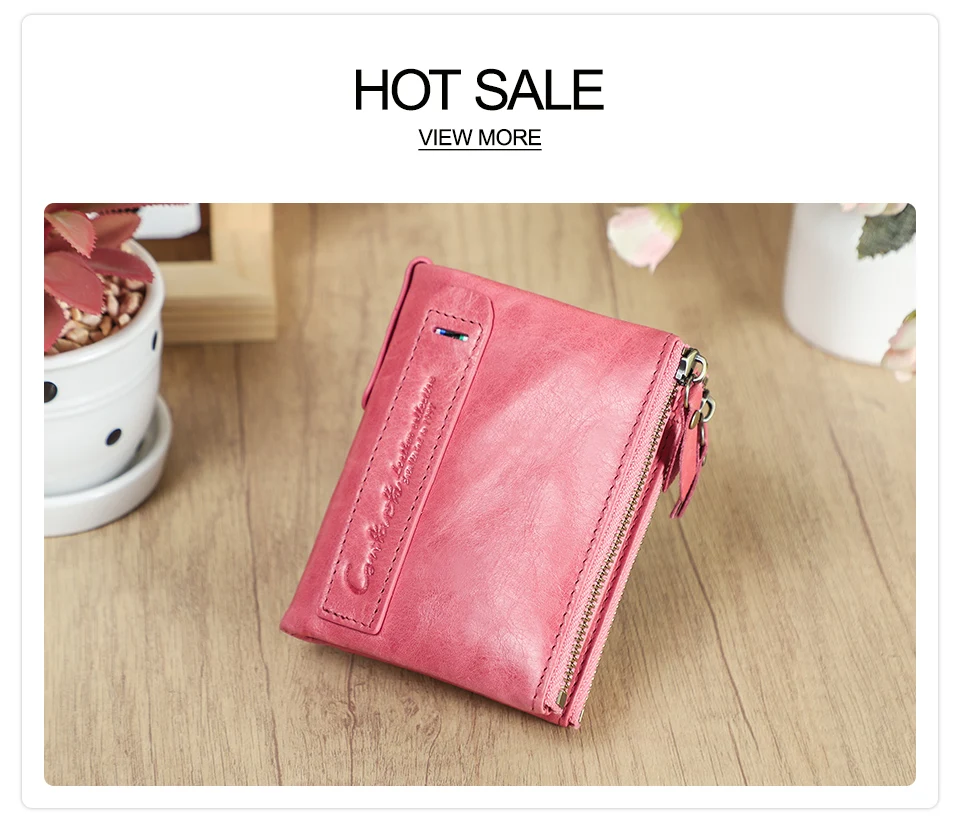 CONTACT'S HOT Genuine Crazy Horse Cowhide Leather Men Wallet Short Coin Purse Small Vintage Wallets Brand High Quality Designer