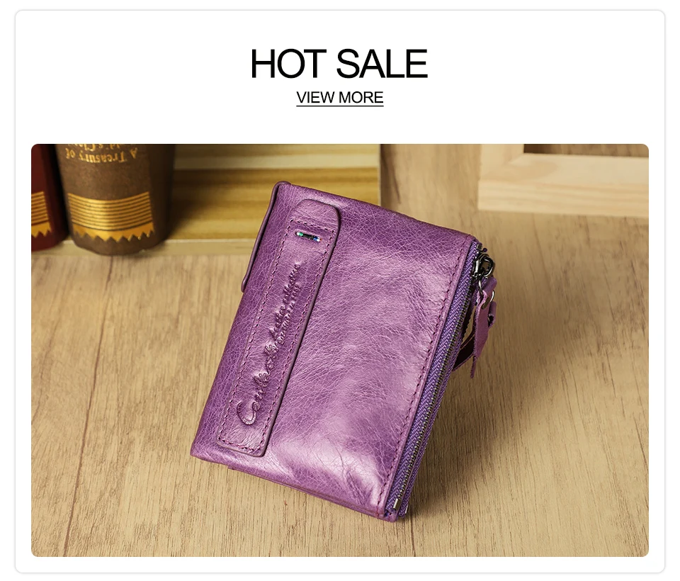 CONTACT'S HOT Genuine Crazy Horse Cowhide Leather Men Wallet Short Coin Purse Small Vintage Wallets Brand High Quality Designer