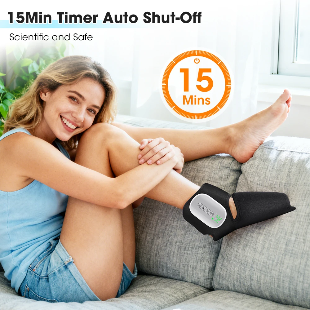 Wireless Air Pressure Foot Ankle Massager,Electric Heating Airbag Compression Ankle Massage,Plantar Fascia Foot Muscle Relax