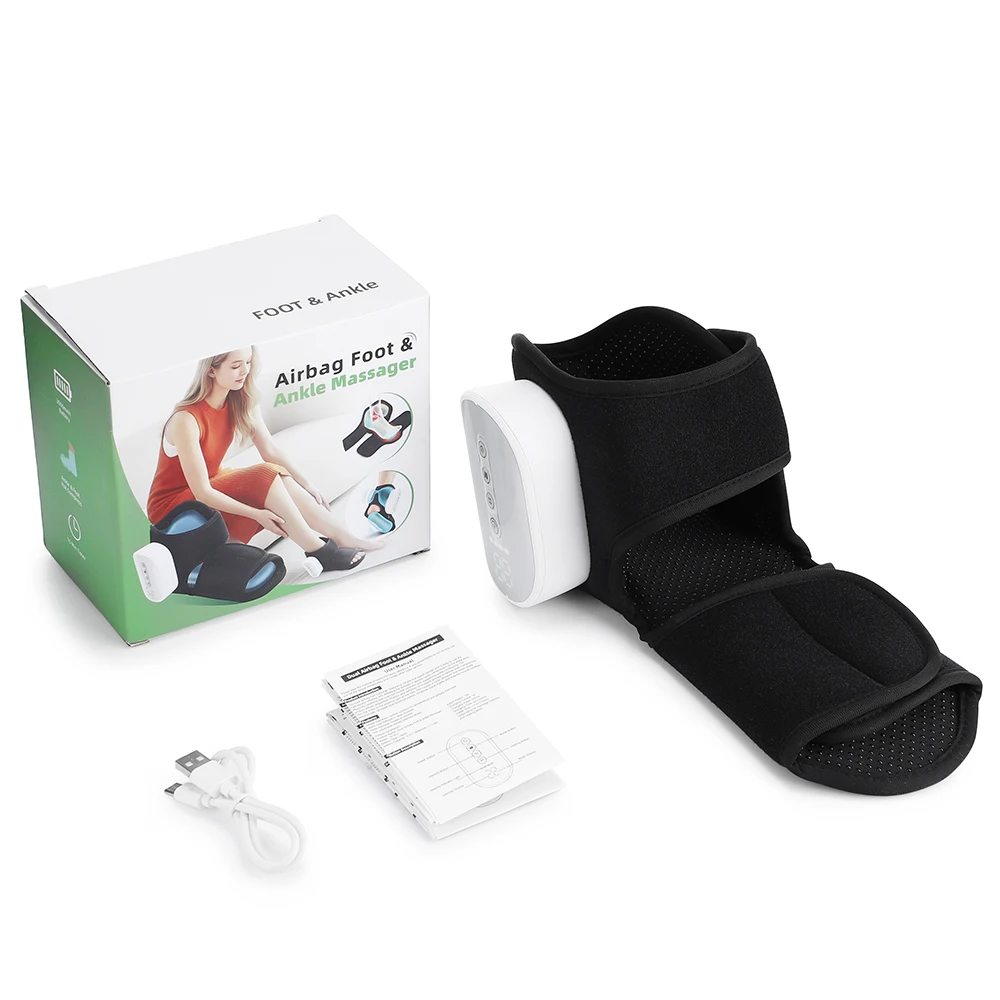 Wireless Air Pressure Foot Ankle Massager,Electric Heating Airbag Compression Ankle Massage,Plantar Fascia Foot Muscle Relax