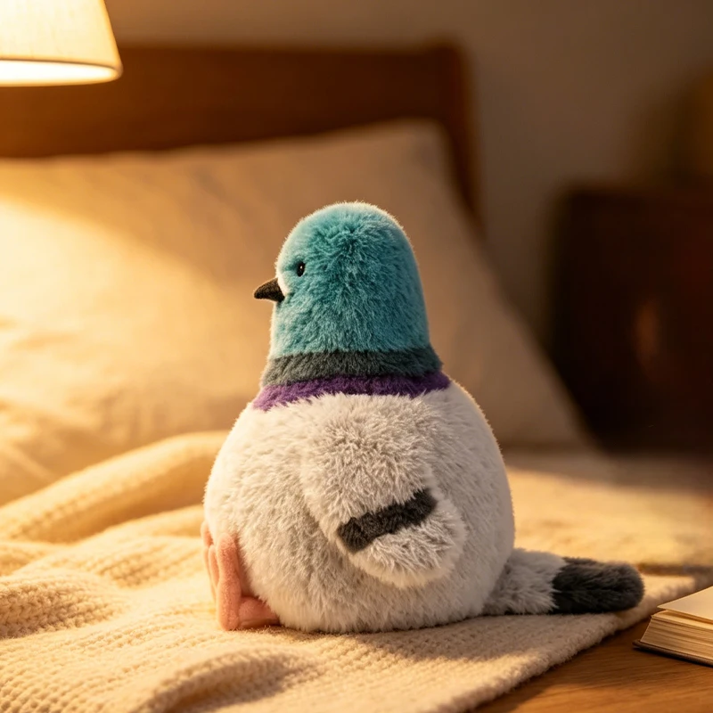20cm Chubby Pigeon Plushie Skin-friendly Soft Companion Doll Headboard Decoration Item Plush Toys Occasions Gifts For Children