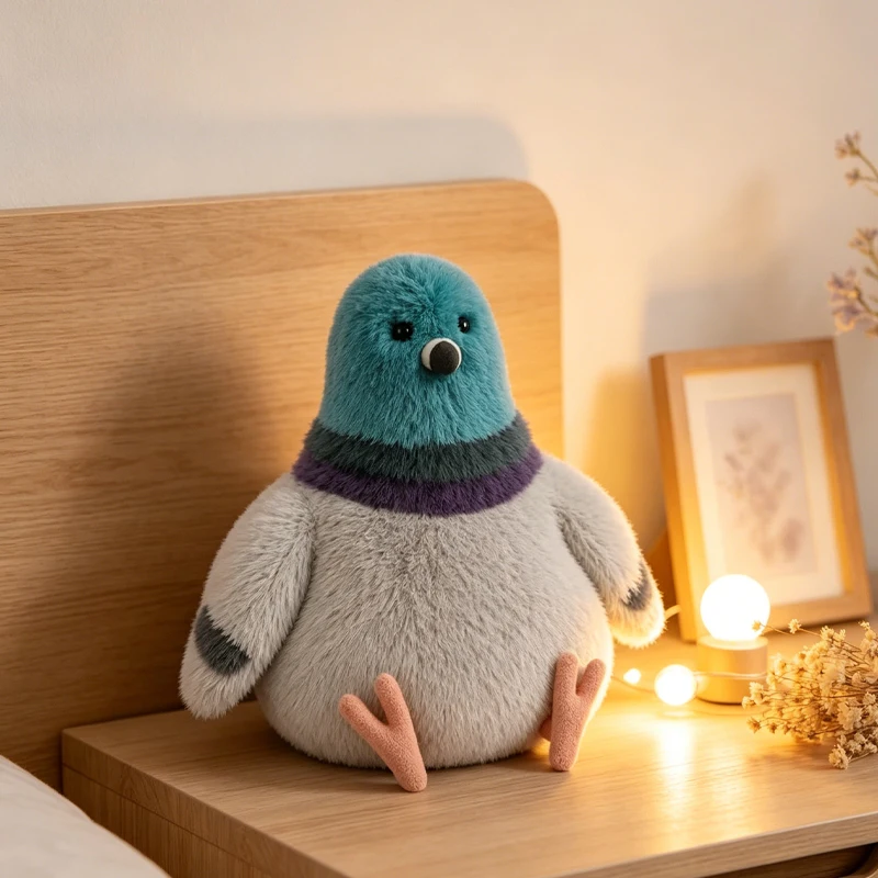 20cm Chubby Pigeon Plushie Skin-friendly Soft Companion Doll Headboard Decoration Item Plush Toys Occasions Gifts For Children