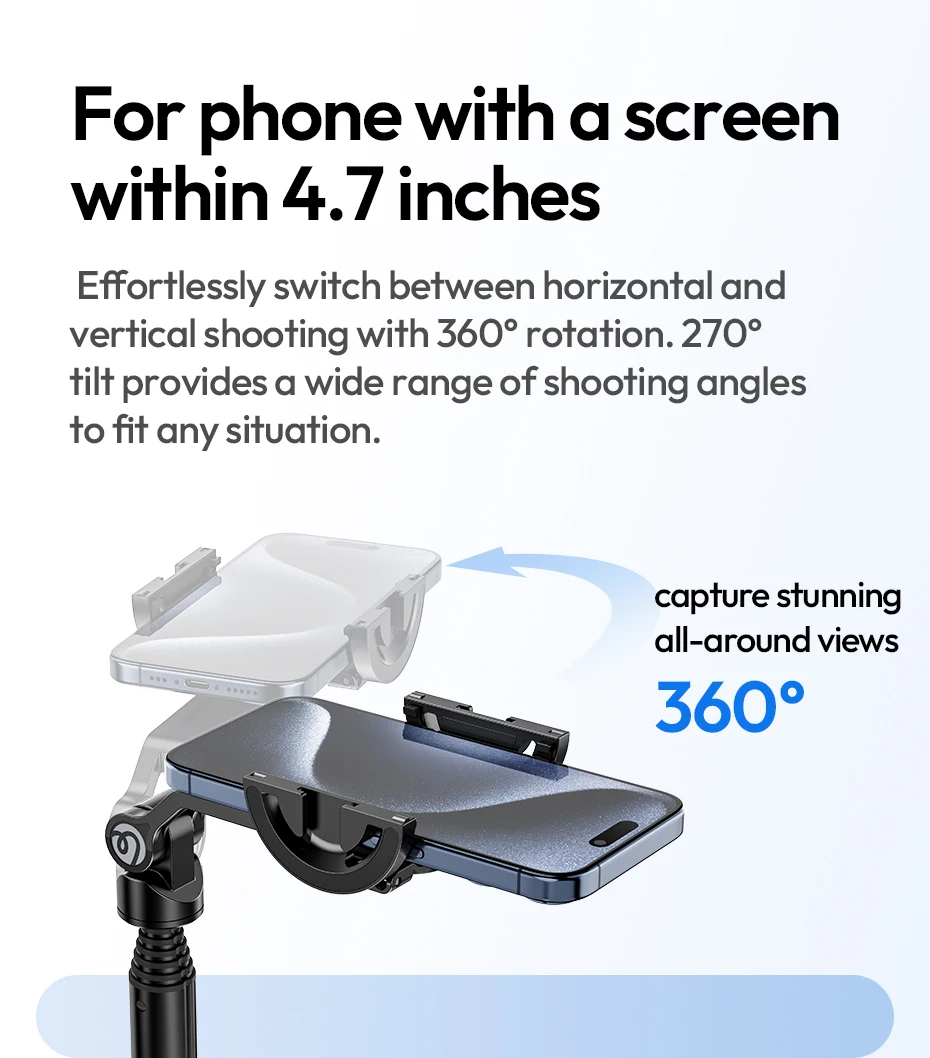 Ulanzi TT88 Overhead Selfie Stick 1.44M with MagSafe Clamp Photograph Tripod for Phone Livestreaming Vlog with Remote Control Double Cold Shoe Remote Controller Light Desktop Shoot Mantis Bracket
