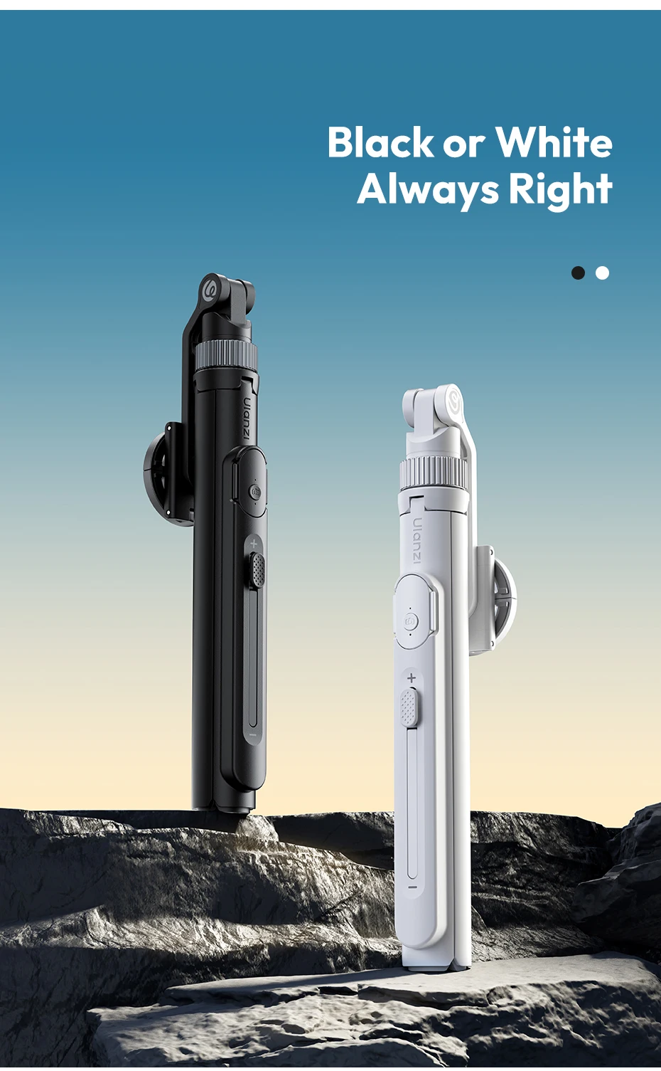 Ulanzi TT88 Overhead Selfie Stick 1.44M with MagSafe Clamp Photograph Tripod for Phone Livestreaming Vlog with Remote Control Double Cold Shoe Remote Controller Light Desktop Shoot Mantis Bracket
