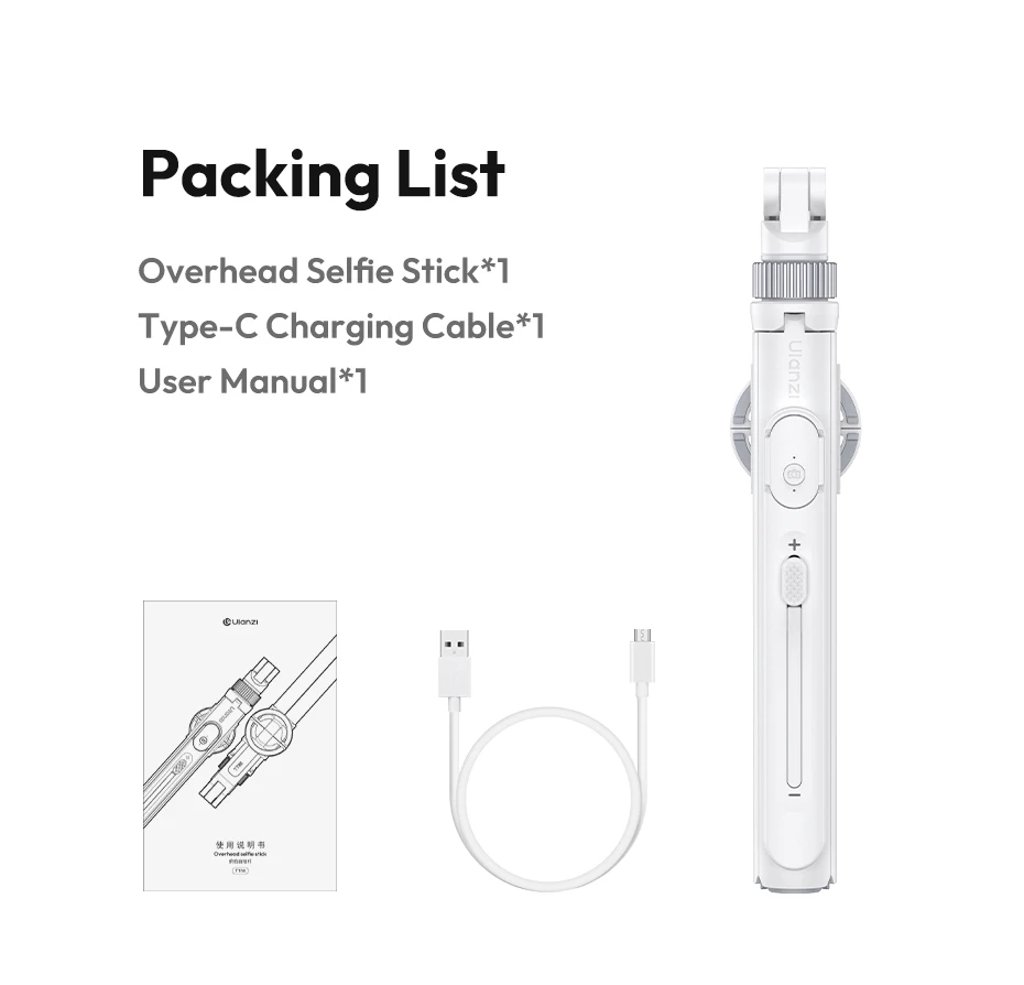 Ulanzi TT88 Overhead Selfie Stick 1.44M with MagSafe Clamp Photograph Tripod for Phone Livestreaming Vlog with Remote Control Double Cold Shoe Remote Controller Light Desktop Shoot Mantis Bracket