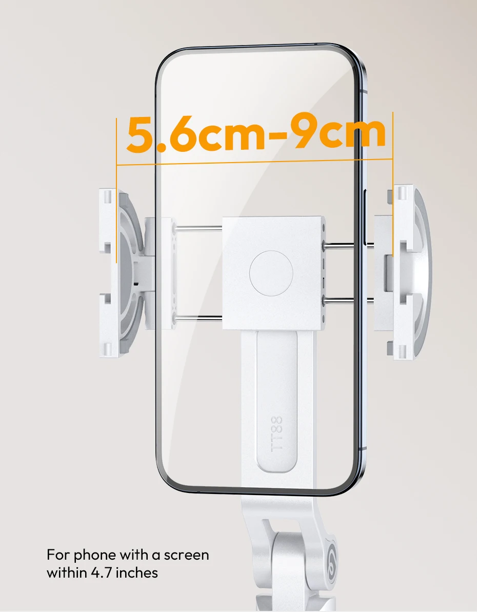Ulanzi TT88 Overhead Selfie Stick 1.44M with MagSafe Clamp Photograph Tripod for Phone Livestreaming Vlog with Remote Control Double Cold Shoe Remote Controller Light Desktop Shoot Mantis Bracket