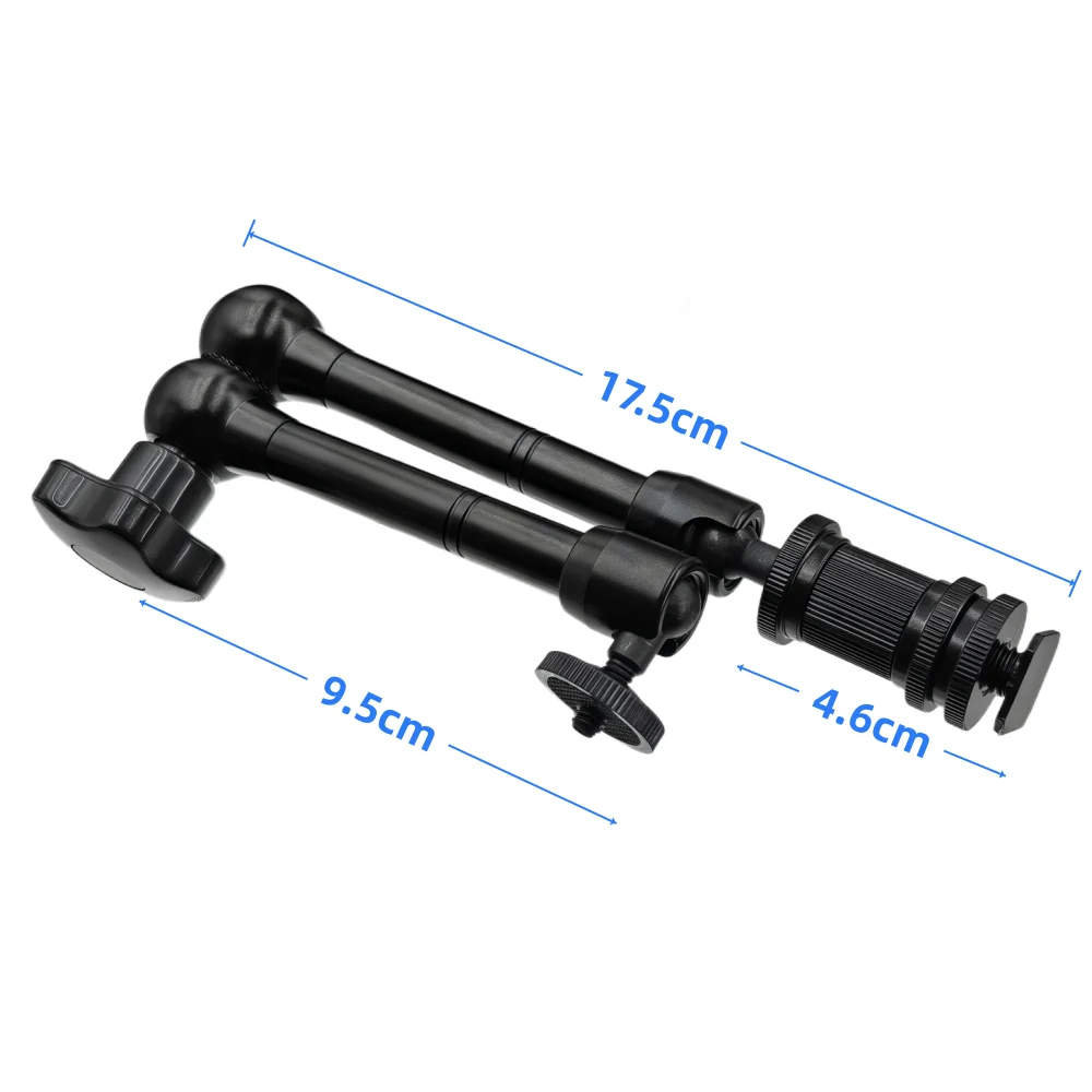 Metal Magic Arm 11 Inch Articulating With Super Clamp for Various Action Camera DSLR LCD Monitor LED Lights Cell Phone Accessery