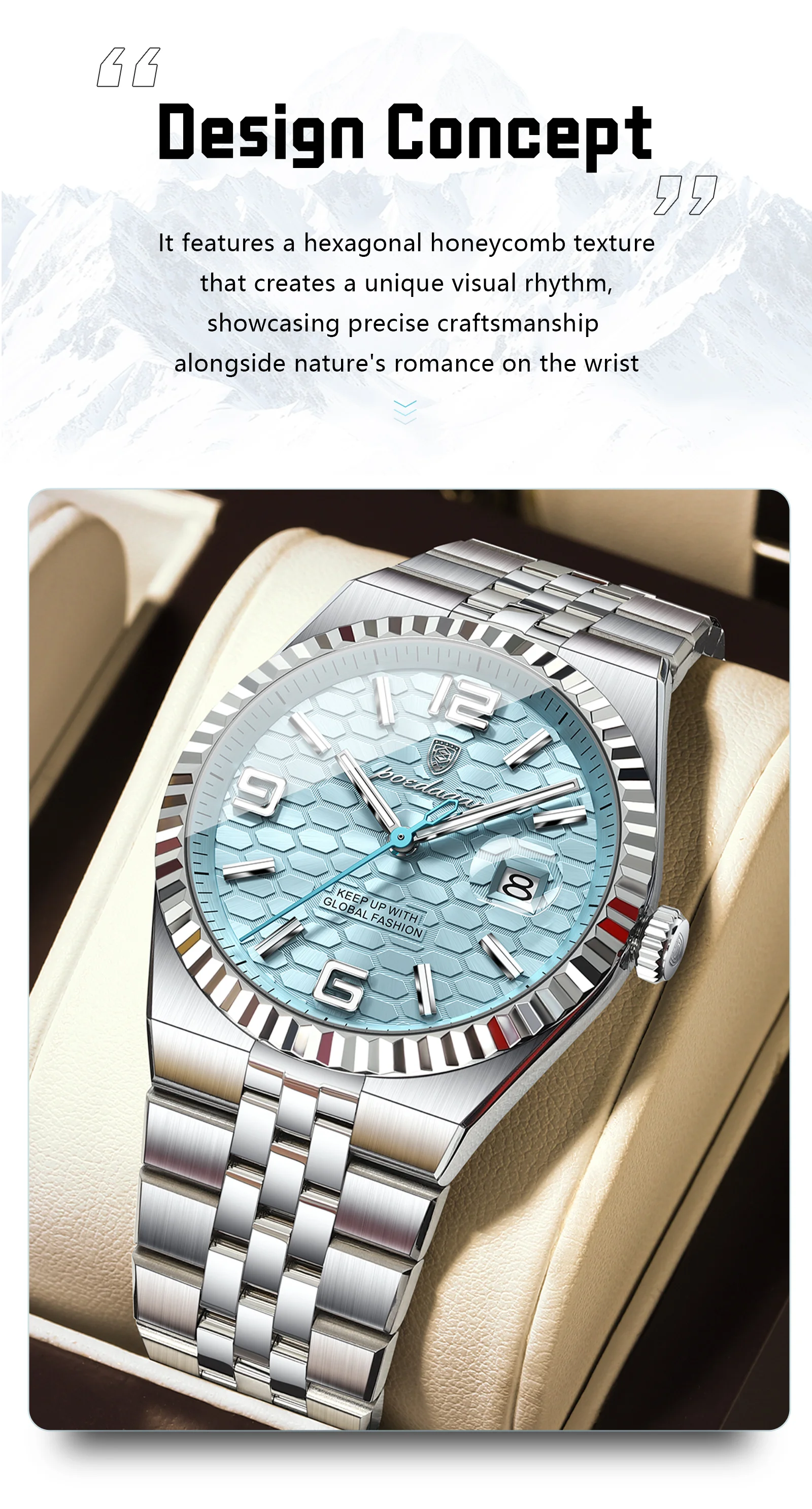 POEDAGAR Top Quartz Men Wristwatch Waterproof Stainless Steel Luminous Man Watch Date Fashion Exquisite Men's Watches Male Reloj