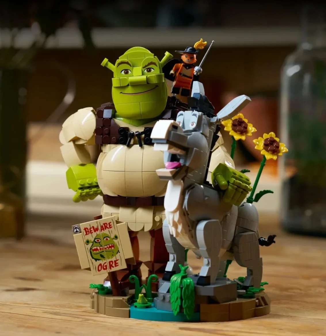 New Arrival 1403pcs Building Block Monster Donkey Puss in Boots animal Set Adult Assembly DIY Toys Holiday Party toys Gifts