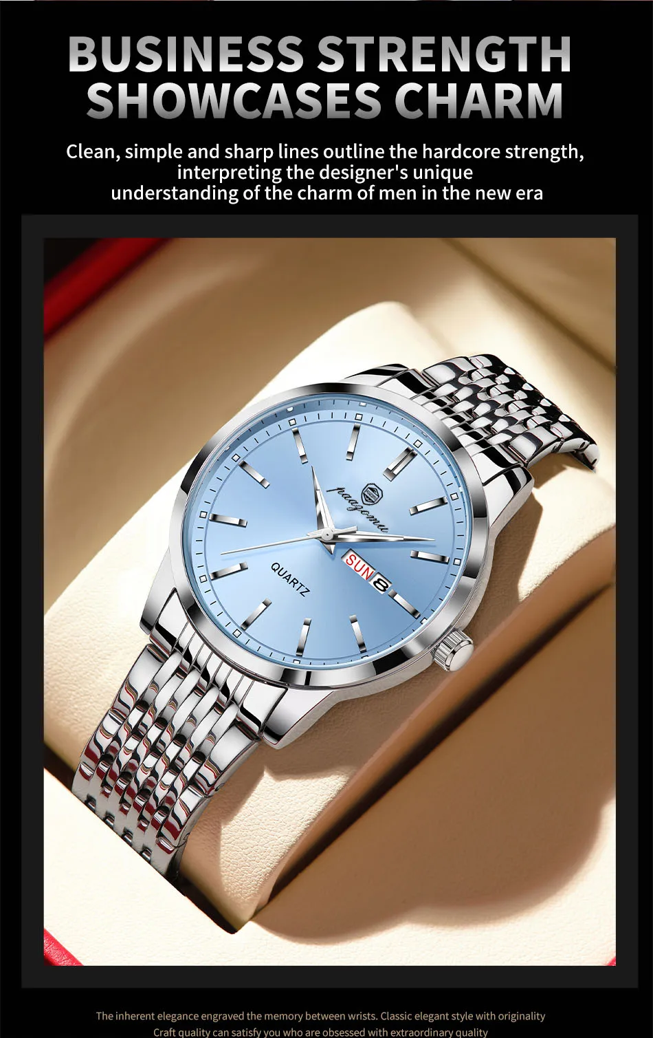 2026 New Top Brand Luxury Man Wristwatch Waterproof Luminous Date Men Watches Stainless Steel Quartz 43mm Men's Watch Male Reloj