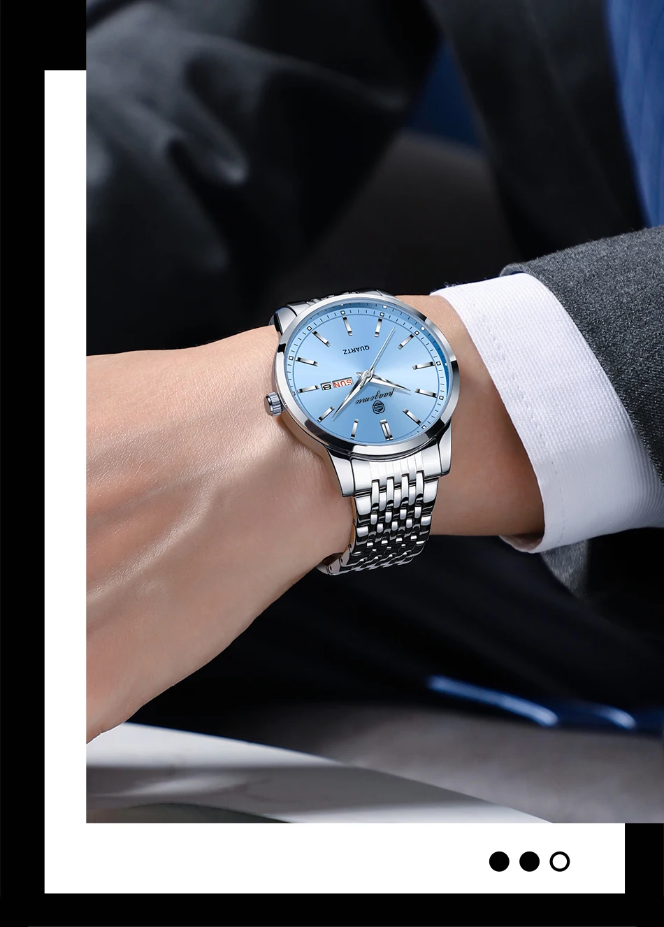 2026 New Top Brand Luxury Man Wristwatch Waterproof Luminous Date Men Watches Stainless Steel Quartz 43mm Men's Watch Male Reloj