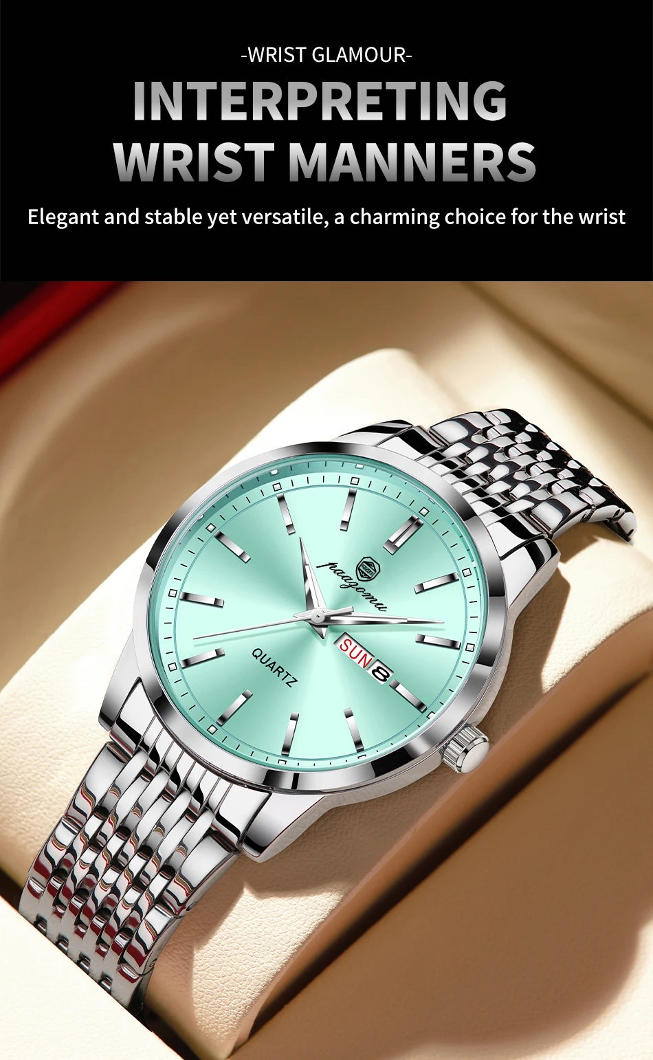 2026 New Top Brand Luxury Man Wristwatch Waterproof Luminous Date Men Watches Stainless Steel Quartz 43mm Men's Watch Male Reloj