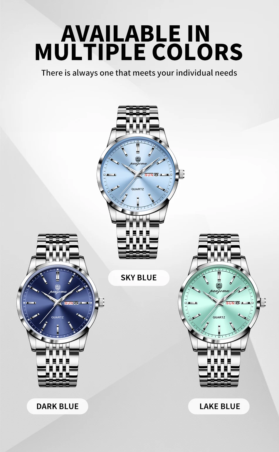 2026 New Top Brand Luxury Man Wristwatch Waterproof Luminous Date Men Watches Stainless Steel Quartz 43mm Men's Watch Male Reloj