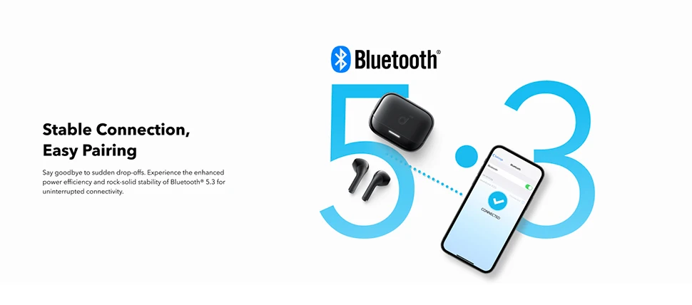 Soundcore K20i by Anker Semi-in-Ear Earbuds Earphone Bluetooth 36H Wireless Bluetooth Headphones Wireless Bluetooth Earphones