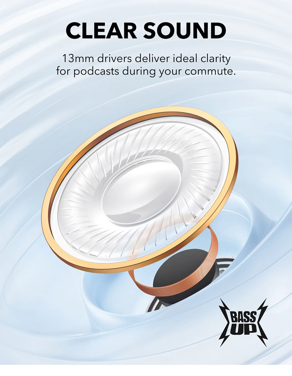 Soundcore K20i by Anker Semi-in-Ear Earbuds Earphone Bluetooth 36H Wireless Bluetooth Headphones Wireless Bluetooth Earphones