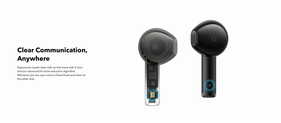Soundcore K20i by Anker Semi-in-Ear Earbuds Earphone Bluetooth 36H Wireless Bluetooth Headphones Wireless Bluetooth Earphones