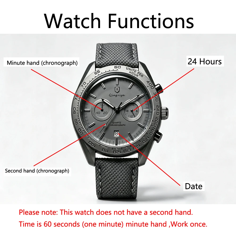 QINGXIYA Men Watch Original Fashion Brand Quartz Watch For Man Waterproof Sport Calendar Chronograph Watches Relogio Masculino