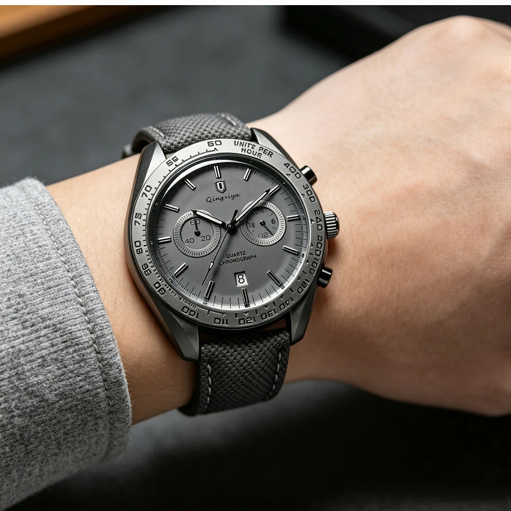 QINGXIYA Men Watch Original Fashion Brand Quartz Watch For Man Waterproof Sport Calendar Chronograph Watches Relogio Masculino