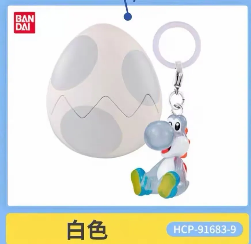 Bandai Gashapon Yoshi Super Mario Pendant Colorful Collectible Transparent Anime Figure Collection For Adult Hobby Collectors