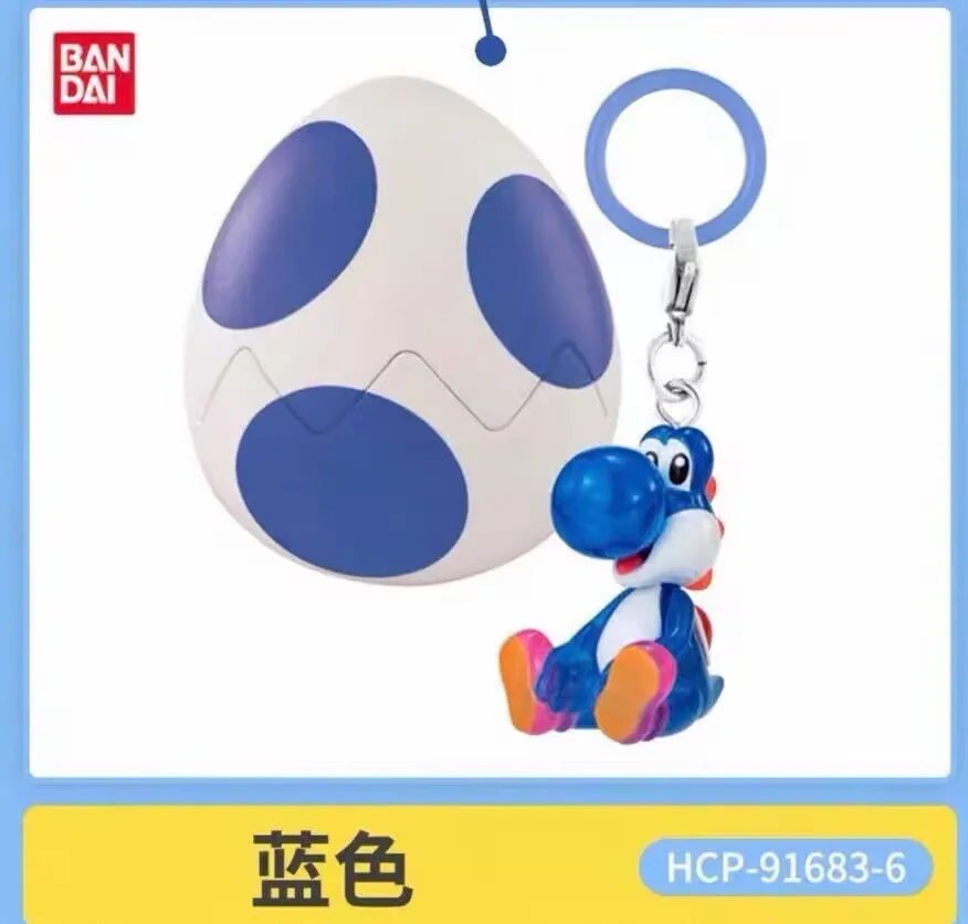Bandai Gashapon Yoshi Super Mario Pendant Colorful Collectible Transparent Anime Figure Collection For Adult Hobby Collectors
