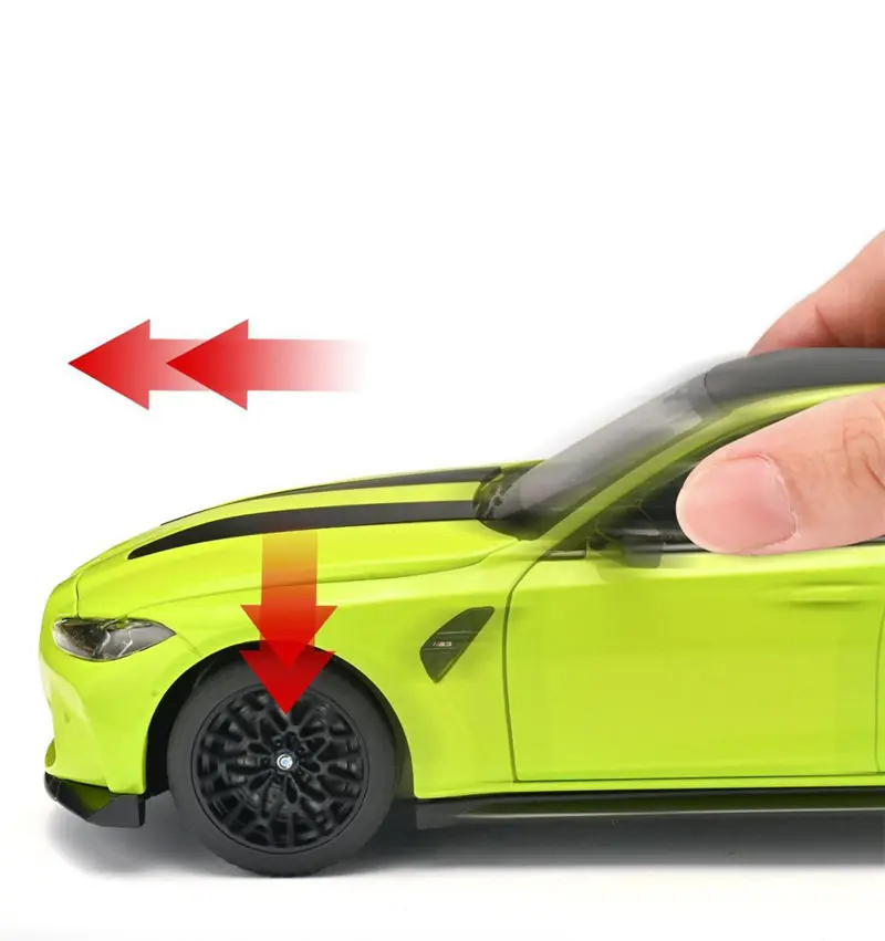1:24 BMW M3 G80 Coupe Alloy Sports Car Model Diecasts Metal Racing Car Vehicles Model High Simulation Sound and Light Kids Gifts