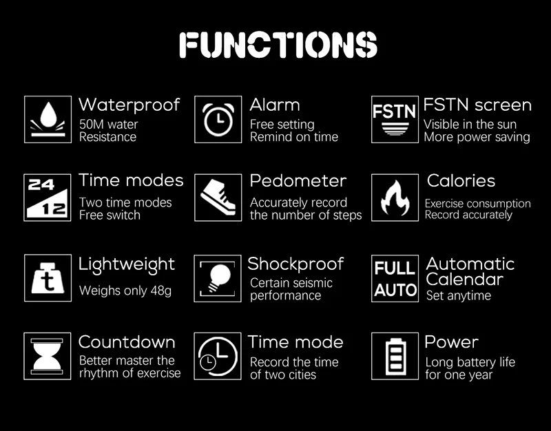 NORTH EDGE Mens Digital Watch Women Sportswatch Dual Time Running Pedometer Countdown Waterproof 50m Alarm Military Clock