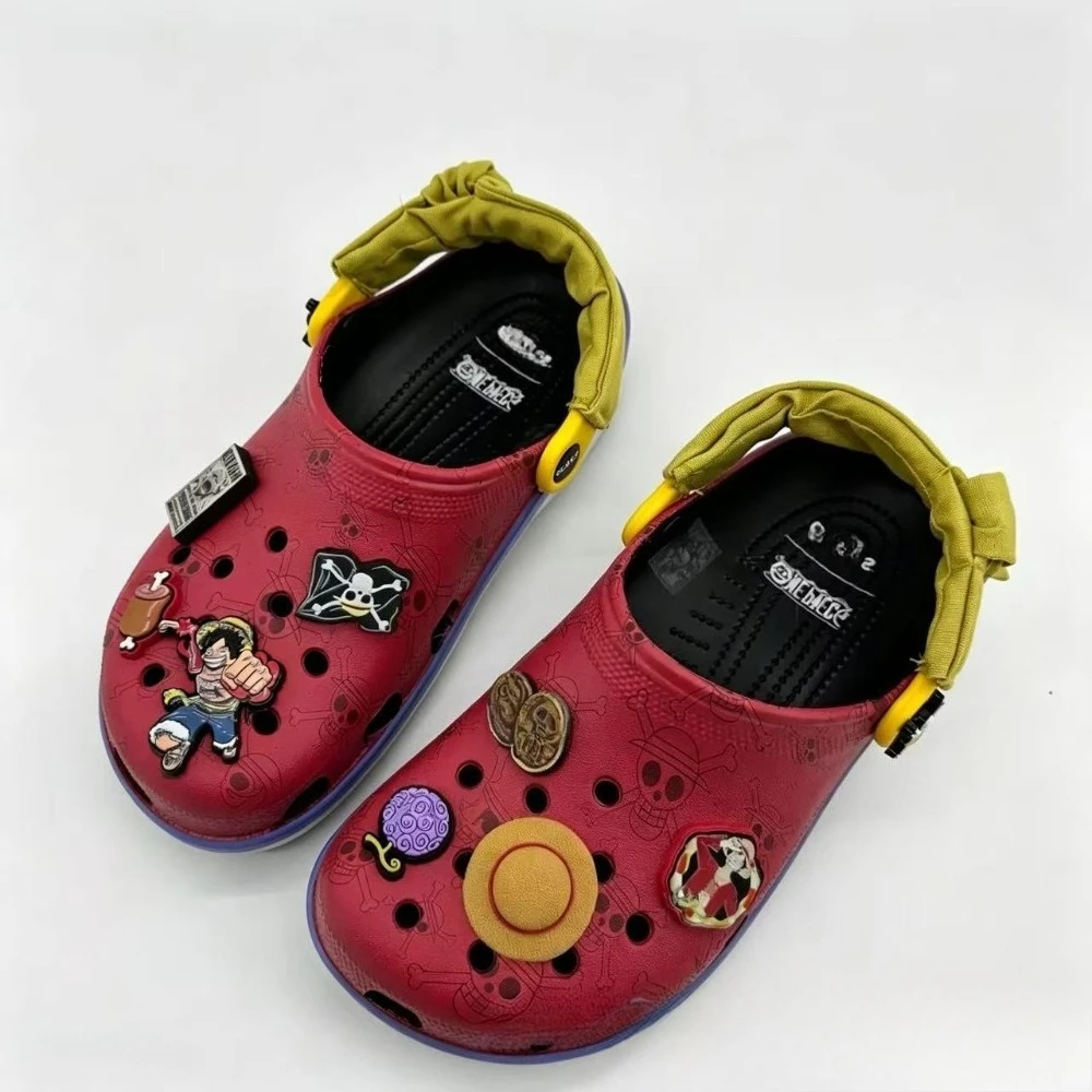 Anime ONE PIECE Luffy Slippers Outdoor Travel Beach Sandals Men Non-Slip Home Shoes Slipper Chopper Cartoon Sasuke Cave Shoes