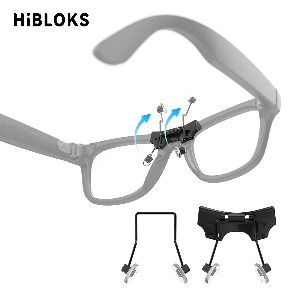HIBLOKS Eyeglass Nose Pads For Ray-Ban Meta Wayfarer Gen1/Gen2/Gen3 (RW4011/RW4012/RW4006/RW4008) Smart Glasses Anti Slip Clip