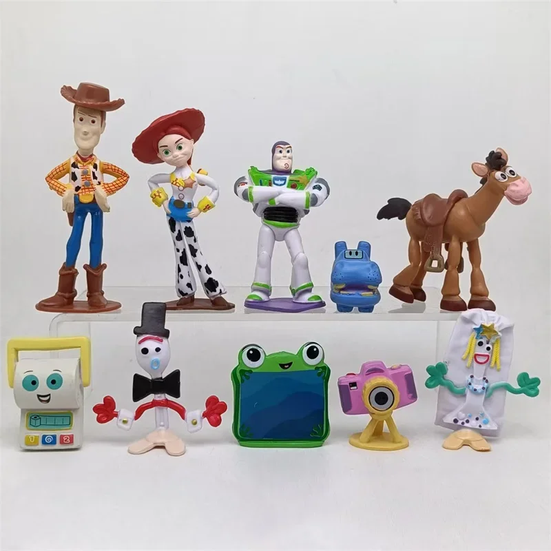 Hot Sale 10pcs Movie Cartoon Toy Story 5 Jessie Woody Buzz Lightyear Forky Lilypad Smarty Pants Action Figure Model Toys Gifts