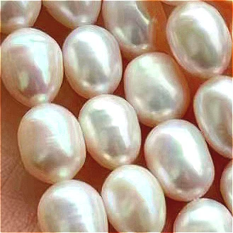 4A Grade Freshwater Rice Pearls 8-9mm Natural White Pink Purple Loose Beads Jewelry Making Supplies for Women DIY Necklace Brace