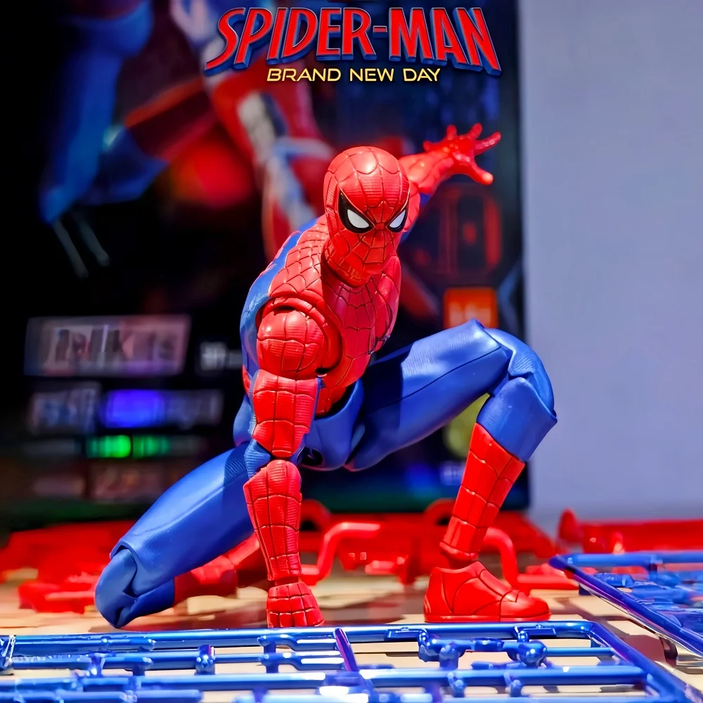 In Stock Blokees Spiderman Brand New Day Series Action Figures Toy Collection Assembly Model Kit Gifts Toys Gift