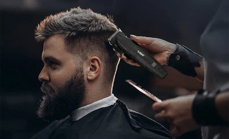 VGR Hair Trimmer Professional Hair Cutting Machine 9000 RPM Barber Shaver Cordless Hair Clipper LED Trimmer for Men V-640 S3